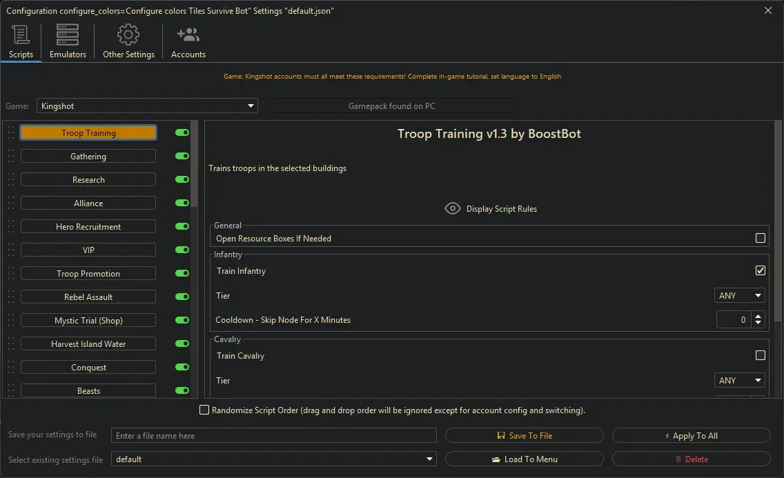 Kingshot Bot - Troop Training